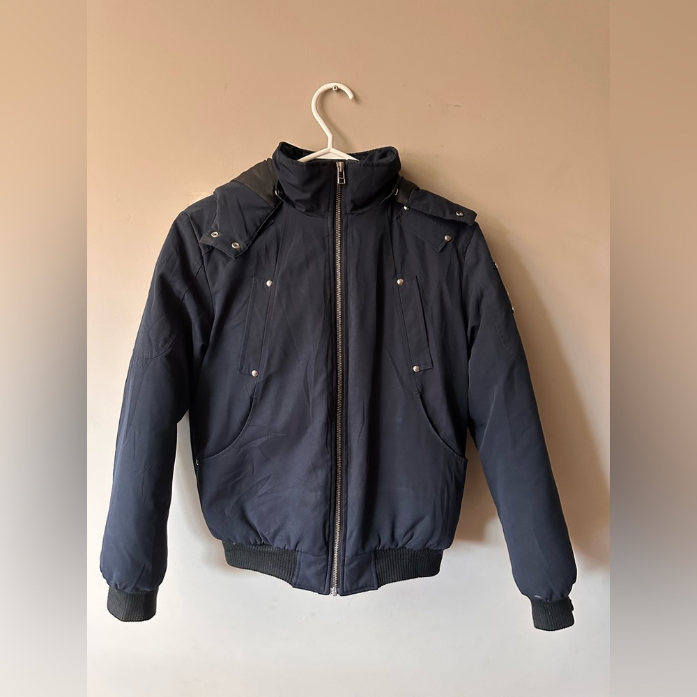 Moose Knuckles Dark Blue Puffer Jacket